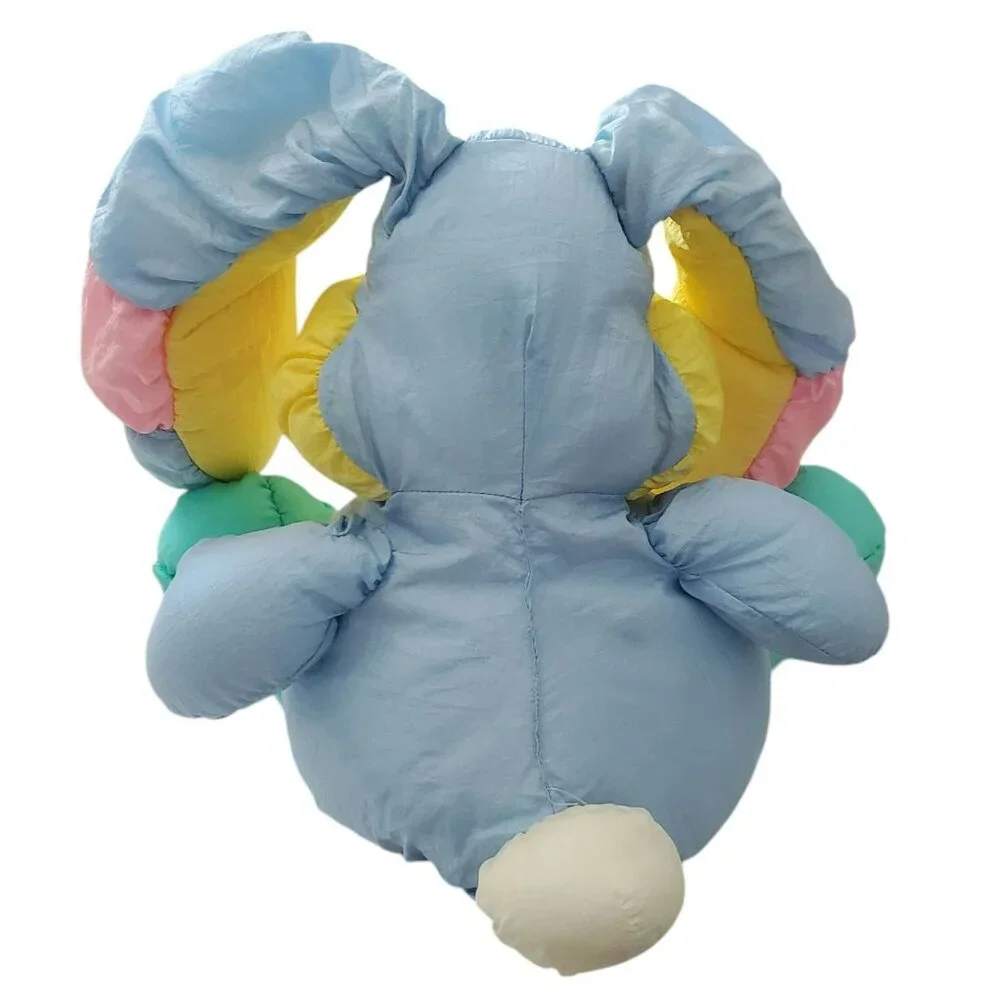 VTG Bunny Soft Dreams Pastel Puffy Parachute Easter Rabbit Nylon Stuffed Animal - Picture 3 of 12